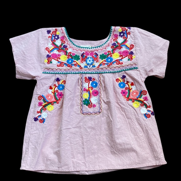 Vintage  Yzxdorwj bohemian embroidered floral cotton top ✨size m - Picture 1 of 7